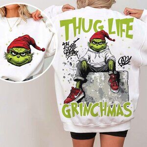 THUG LIFE Christmas Grinch Wonderful Time Retro Christmas sweatshirt retro tee